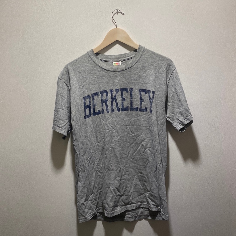 Vintage 90s distressed uc cal berkeley Grey t shirt Hanes medium men’s